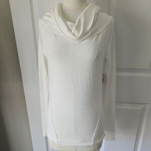 Free People Ivory Cowl Neck Long Sleeve Top‎ Size NWT fp225/6
